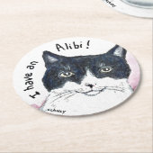 アリバキャット紙コースター ラウンドペーパーコースター (アングル)