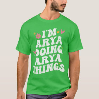 アリヤだよ、アリヤなことしてるの レトロでグルーヴィーなカスタムデザイン Tシャツ