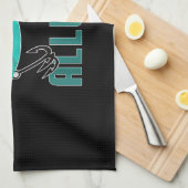 アリュア魚釣りルアープン漁師Tシャツ付き男 キッチンタオル (四つ折り)