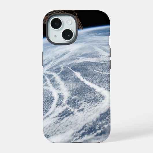 アリューシャン列島の南の雲の模様 iPhone 15ケース (裏面)