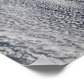 アリューシャン島上空に見える雲のパターン ポスター (角)