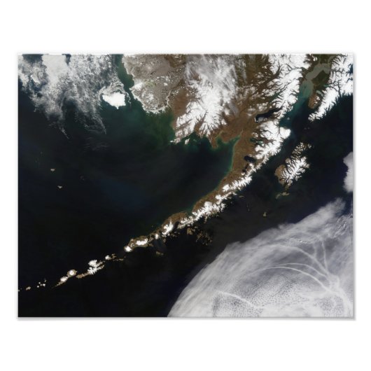 アリューシャン諸島とアラスカン半島 フォトプリント            (正面)