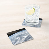 アリューシャン諸島の南の雲のパターン。 スクエアペーパーコースター (インサイチュ)