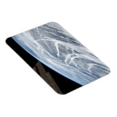 アリューシャン諸島の南の雲のパターン。 マグネット (右側)