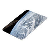 アリューシャン諸島の南の雲のパターン。 マグネット (左側)