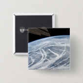 アリューシャン諸島の南の雲のパターン。 缶バッジ (正面&裏面)