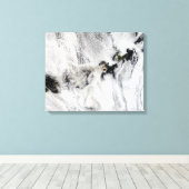 アリューシャン諸島オコク火山からのプルーム キャンバスプリント (インサイチュ (ウッドフロア))