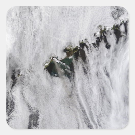 アリューシャン諸島オコク火山からのプルーム スクエアシール (正面)