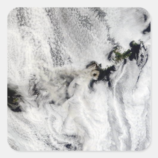 アリューシャン諸島オコク火山からのプルーム スクエアシール (正面)