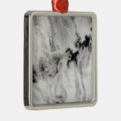 アリューシャン諸島オコク火山からのプルーム メタルオーナメント (右)