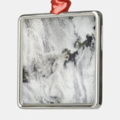 アリューシャン諸島オコク火山からのプルーム メタルオーナメント (左)