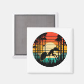 アリレトロサンセットヴィンテージアカラフルント昆虫ラブ マグネット (正面/裏面)