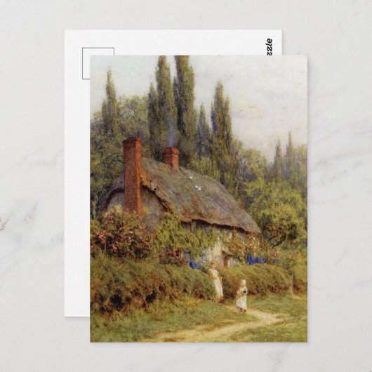 アリンガムウェストホースリーの子どもたちが道に ポストカード (正面/裏面)