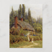 アリンガムウェストホースリーの子どもたちが道に ポストカード (正面)