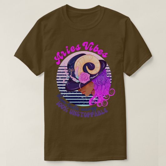 アリーおもしろいス〔占星術の〕十二宮図サインアリースヴィーブランスタスティックエーン Tシャツ (デザイン正面)