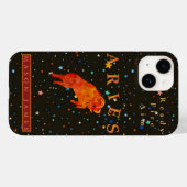 アリーおもしろいズ〔占星術の〕十二宮図ブラックレッドパーソナライズされた Case-Mate iPhoneケース (裏面 (横))
