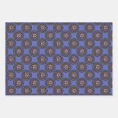 アリーお洒落ス〔占星術の〕十二宮図標識水玉模様曼荼羅 ラッピングペーパーシート (正面3)