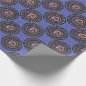 アリーお洒落ス〔占星術の〕十二宮図標識水玉模様曼荼羅 ラッピングペーパー (角)