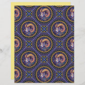 アリーお洒落ズ星占いマンダラジオメトリックタイル (正面/裏面)