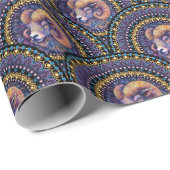 アリーお洒落ズ〔占星術の〕十二宮図マンダラアールデコホタテ ラッピングペーパー (ロールコーナー)