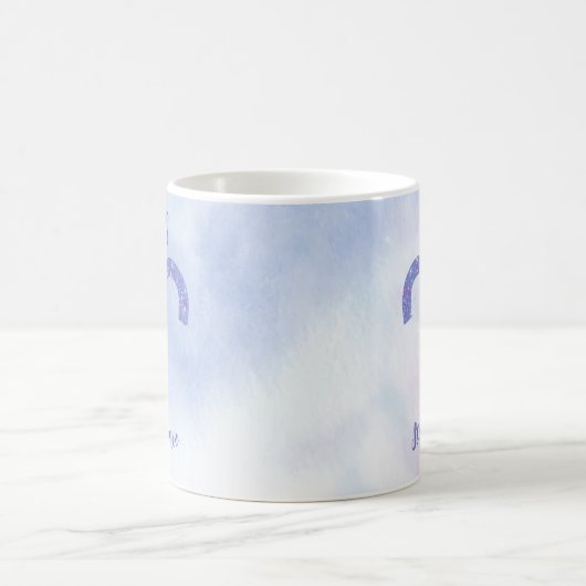 アリーかわいらしズ星占いサインパーソナライズされたパープル コーヒーマグカップ (中央)