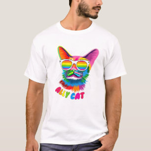 アリーキャットパーライドキャットプライド子猫ママゲイダディレ Tシャツ