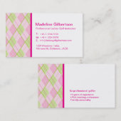 アリーグルのパターン付きレディーズゴルフ名刺 名刺 (正面/裏面)