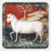 アリーズザラム〔占星術の〕十二宮図サインバースデーパーティー スクエアシール (正面)