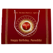 アリーズザラム〔占星術の〕十二宮図サインラージ抱き枕 ラージペーパーバッグ (正面)