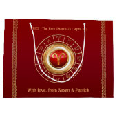 アリーズザラム〔占星術の〕十二宮図サインラージ抱き枕 ラージペーパーバッグ (裏面)