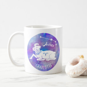 アリーズラムコンステレーションスターズ名前をカスタムする誕生日 コーヒーマグカップ