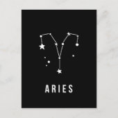 アリーズ〔占星術の〕十二宮図サイン引用文 ポストカード (正面)