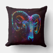 アリーズ〔占星術の〕十二宮図シナデザイン装飾用クッション クッション (正面)