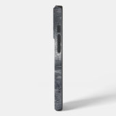 アリーズ〔占星術の〕十二宮図シンボルのシルバー動揺してスタイル Case-Mate iPhoneケース (裏面 / 左)