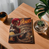 アリーズ〔占星術の〕十二宮図ミュージシャンギターデクページ 薄葉紙