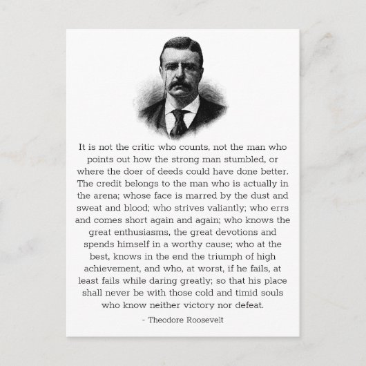 アリーナにいるルーズベルトの男 ポストカード (正面)
