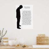 アリーナにいる男（黒いオンホワイト） 20 X 28 ポスター (キッチン)