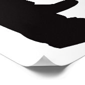 アリーナにいる男（黒いオンホワイト） 20 X 28 ポスター (角)