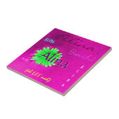 アリーナの名前とアイルランド語の意味と緑の花 タイル (側面)