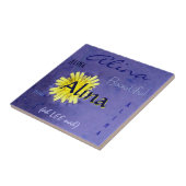 アリーナの名前と黄色い花とアイルランド語の意味 タイル (側面)