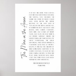 アリーナの男 – セオドア・ルーズベルト – ポスター