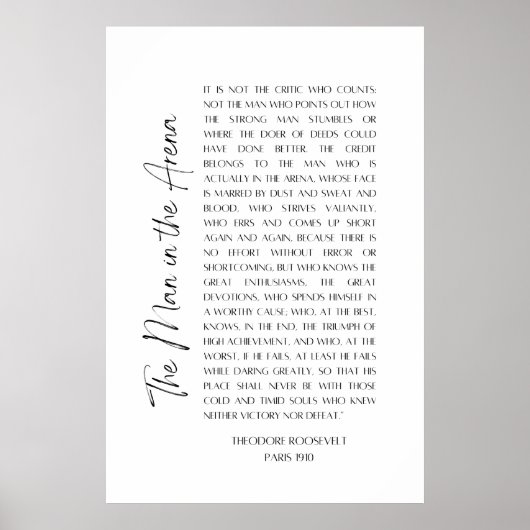 アリーナの男 – セオドア・ルーズベルト – ポスター (正面)