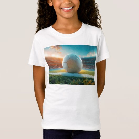 アリーナの白いサッカーボール Tシャツ (正面)