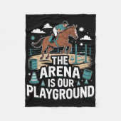 アリーナは私たちの遊び場の馬術である フリースブランケット (正面)