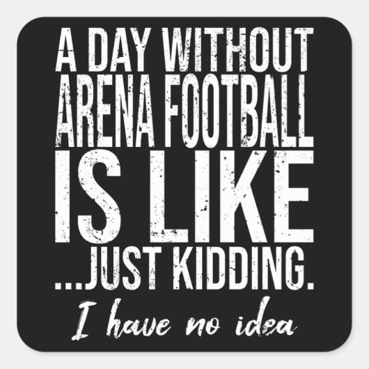 アリーナフットボールおもしろいスポーツギフト スクエアシール (正面)