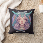 アリーパーソナライズされたス〔占星術の〕十二宮図標識 クッション (ブランケット)