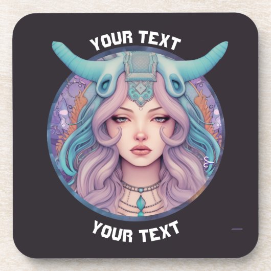 アリーパーソナライズされたス〔占星術の〕十二宮図標識 コースター (正面)