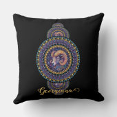 アリーパーソナライズされたズお洒落装飾曼荼羅 クッション (裏面)
