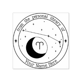アリーパーソナライズされたズ〔占星術の〕十二宮図書切手 ラバースタンプ