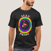 アリープライドLGBTQ平等レインボーレズビアンゲイトラン Tシャツ (正面)